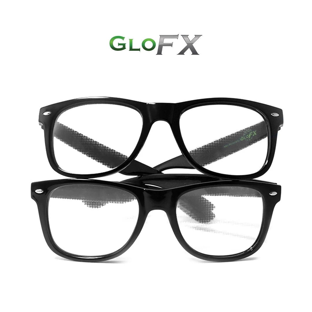 GloFX Heart Effect Diffraction Glasses - Black 10 GloFX Heart Effect Diffraction Glasses - Black
