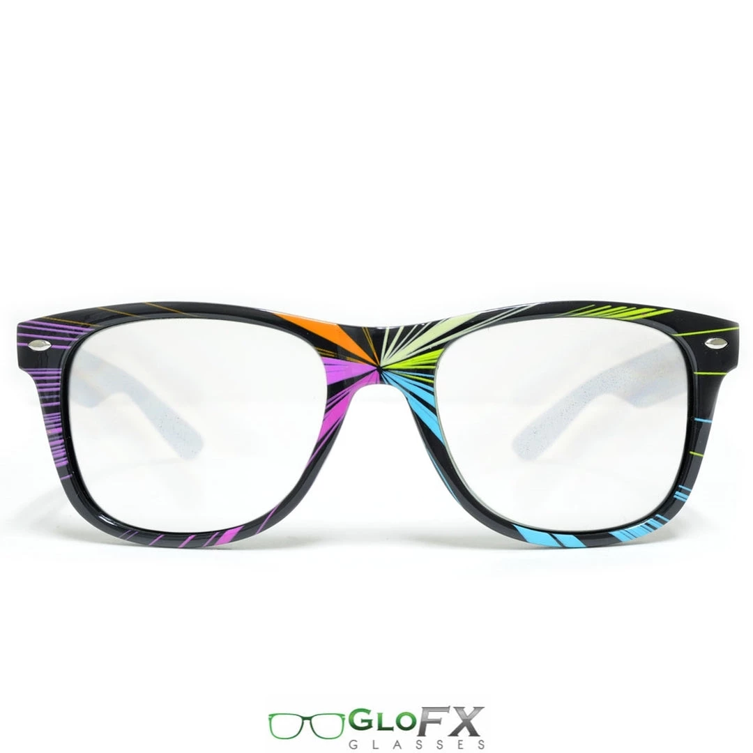 Rave Glasses & Goggles GloFX Starburst Diffraction Glasses - Clear Lens 3 Rave Glasses & Goggles GloFX Starburst Diffraction Glasses - Clear Lens