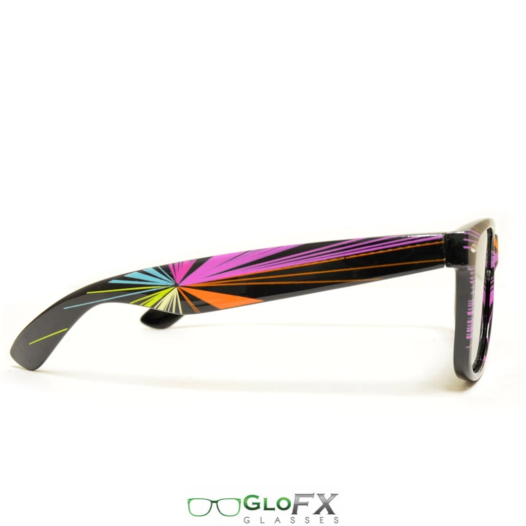 Rave Glasses & Goggles GloFX Starburst Diffraction Glasses - Clear Lens 5 Rave Glasses & Goggles GloFX Starburst Diffraction Glasses - Clear Lens