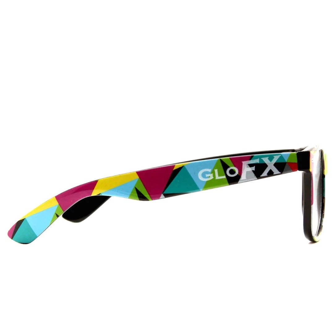 GloFX Geometric Diffraction Glasses - Emerald Tinted 5 GloFX Geometric Diffraction Glasses - Emerald Tinted