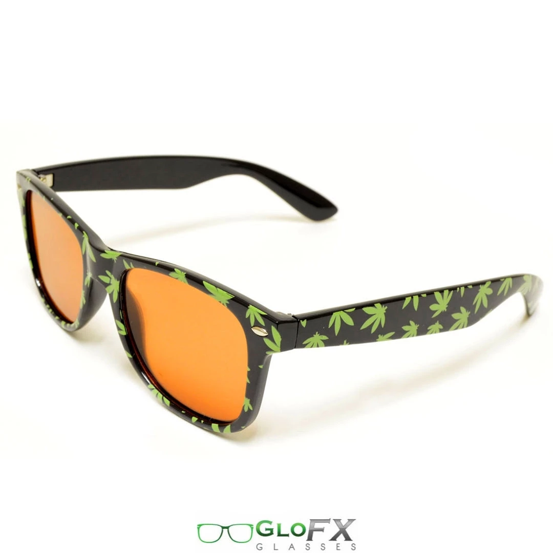 GloFX Pot Leaf Diffraction Glasses - Amber Tinted Staff Picks 6 GloFX Pot Leaf Diffraction Glasses - Amber Tinted Staff Picks