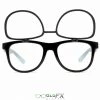 GloFX Spiral Flip Diffraction Glasses - Black Rave Glasses & Goggles 1 GloFX Spiral Flip Diffraction Glasses - Black Rave Glasses & Goggles