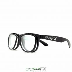 GloFX Spiral Flip Diffraction Glasses - Black Rave Glasses & Goggles 12 GloFX Spiral Flip Diffraction Glasses - Black Rave Glasses & Goggles