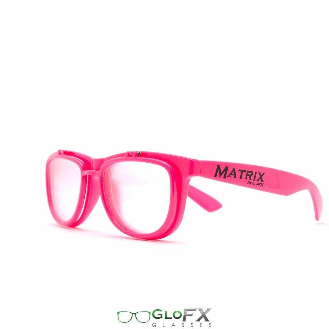 Rave Glasses & Goggles GloFX Matrix Diffraction Glasses - Pink 5 Rave Glasses & Goggles GloFX Matrix Diffraction Glasses - Pink