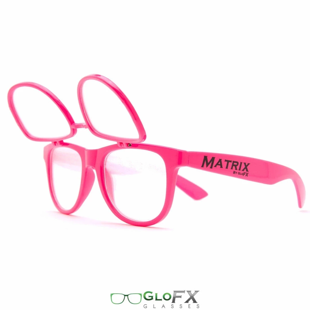 Rave Glasses & Goggles GloFX Matrix Diffraction Glasses - Pink 6 Rave Glasses & Goggles GloFX Matrix Diffraction Glasses - Pink