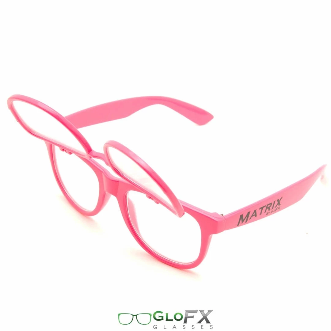 Rave Glasses & Goggles GloFX Matrix Diffraction Glasses - Pink 10 Rave Glasses & Goggles GloFX Matrix Diffraction Glasses - Pink