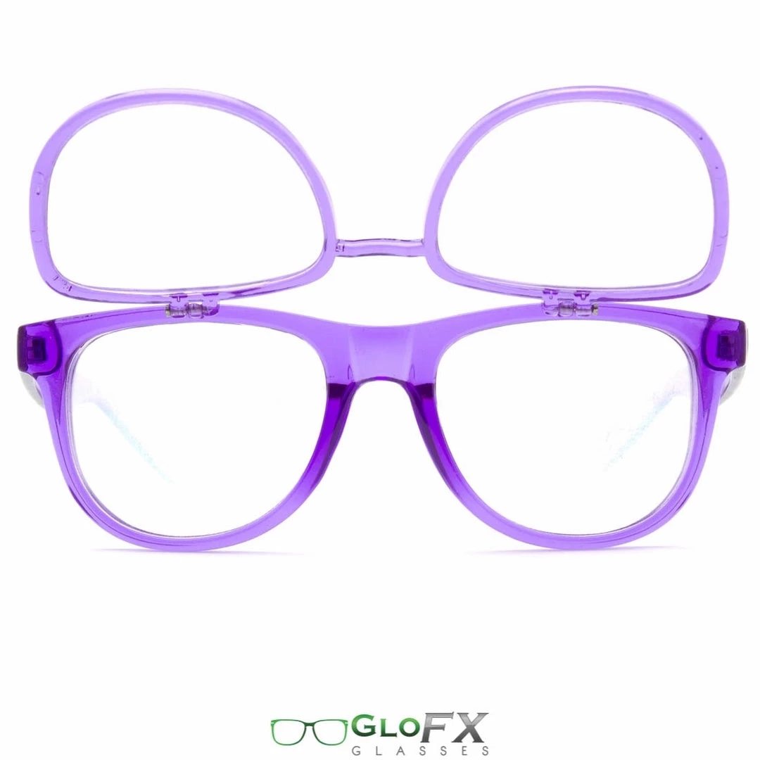 GloFX Matrix Diffraction Glasses - Transparent Purple Rave Glasses & Goggles 3 GloFX Matrix Diffraction Glasses - Transparent Purple Rave Glasses & Goggles