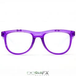 GloFX Matrix Diffraction Glasses - Transparent Purple Rave Glasses & Goggles