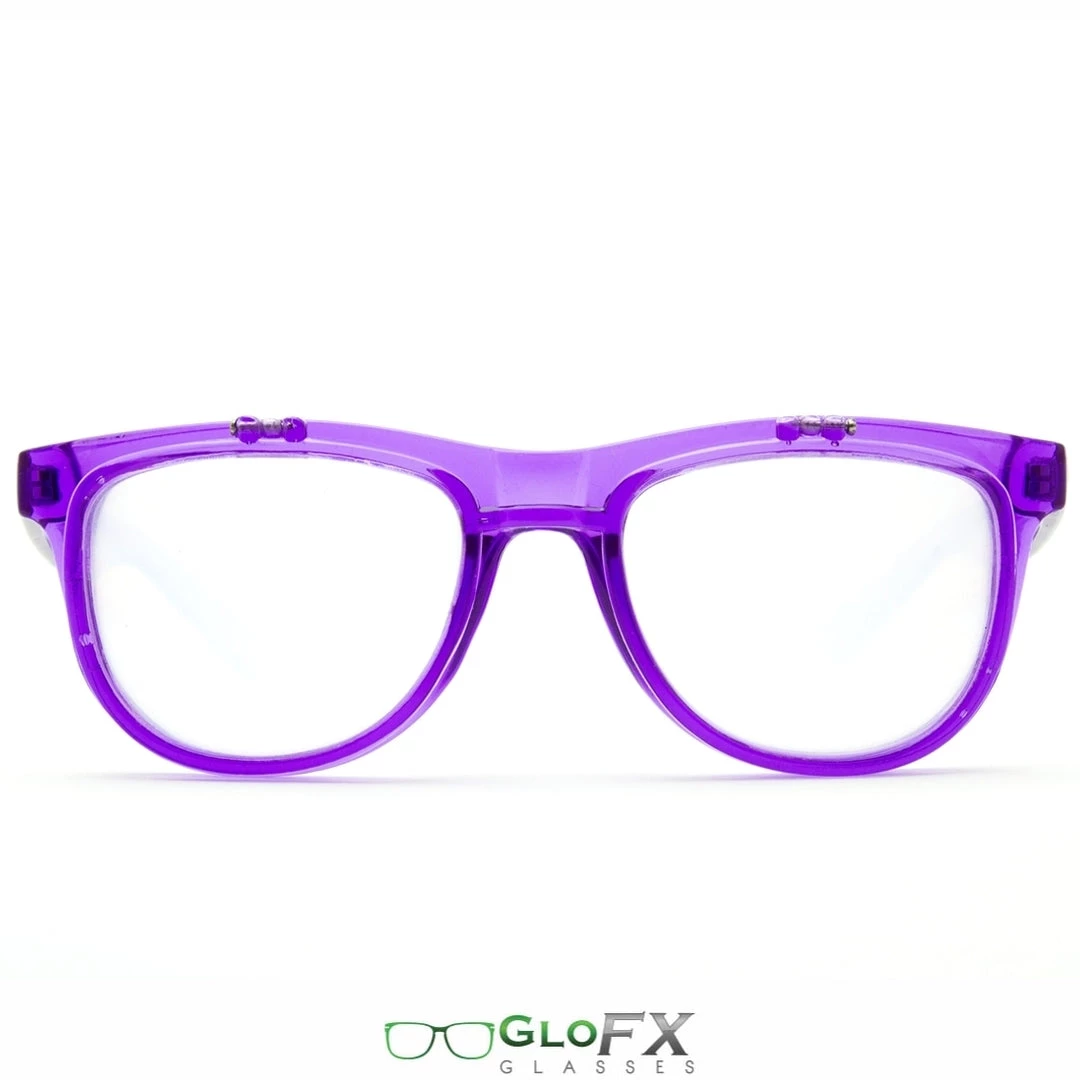 GloFX Matrix Diffraction Glasses - Transparent Purple Rave Glasses & Goggles 4 GloFX Matrix Diffraction Glasses - Transparent Purple Rave Glasses & Goggles