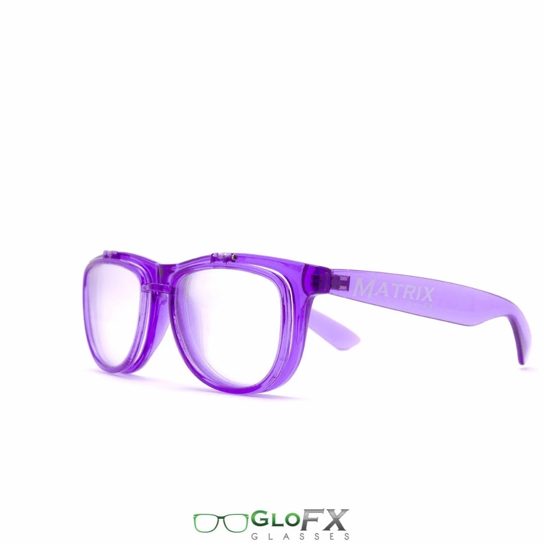 GloFX Matrix Diffraction Glasses - Transparent Purple Rave Glasses & Goggles 5 GloFX Matrix Diffraction Glasses - Transparent Purple Rave Glasses & Goggles