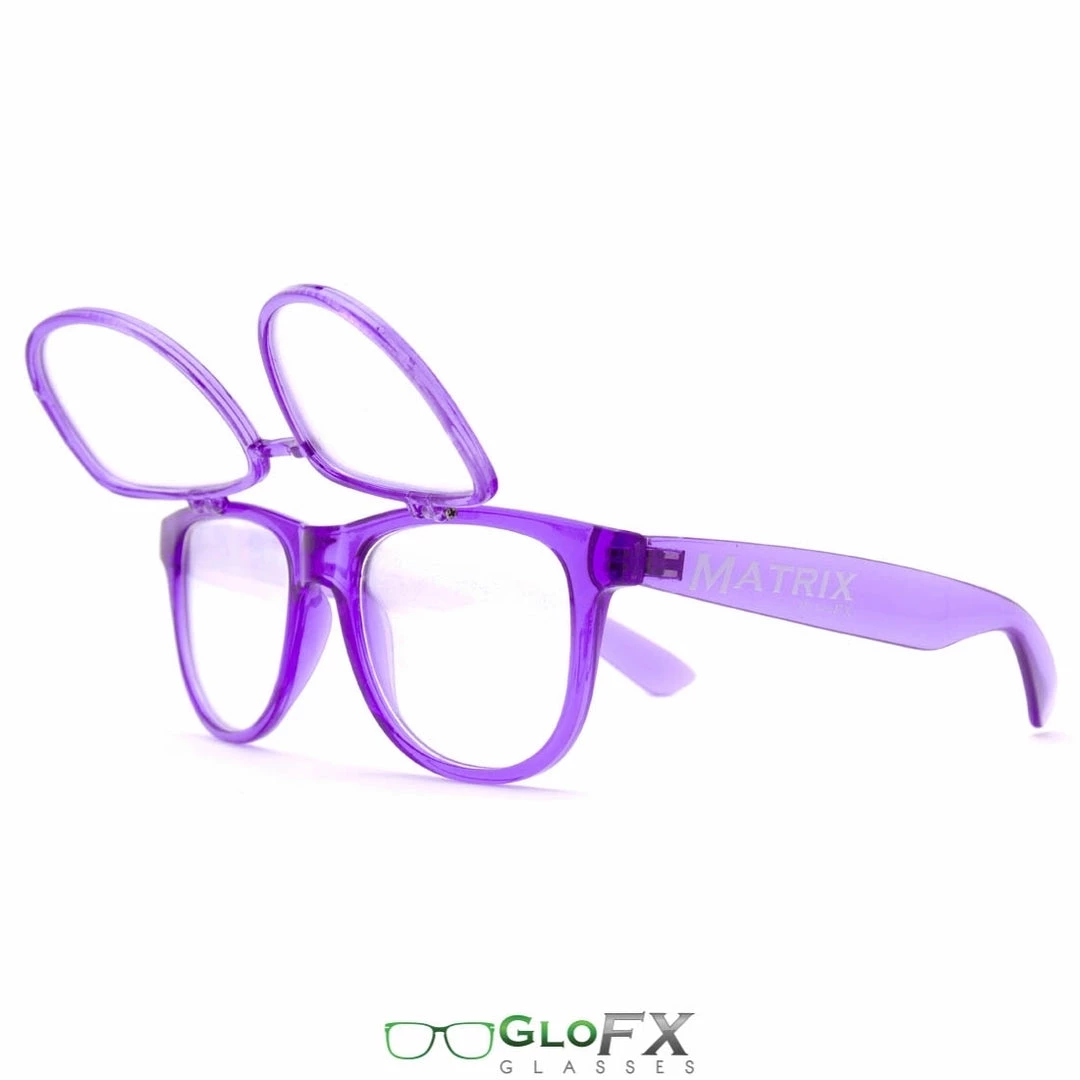 GloFX Matrix Diffraction Glasses - Transparent Purple Rave Glasses & Goggles 6 GloFX Matrix Diffraction Glasses - Transparent Purple Rave Glasses & Goggles