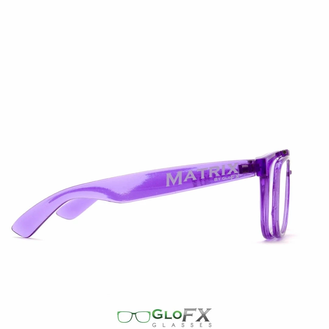 GloFX Matrix Diffraction Glasses - Transparent Purple Rave Glasses & Goggles 7 GloFX Matrix Diffraction Glasses - Transparent Purple Rave Glasses & Goggles