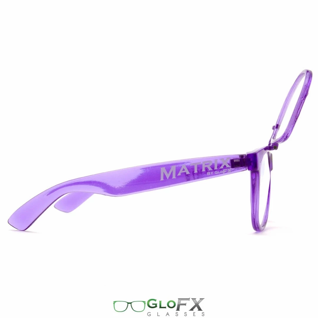 GloFX Matrix Diffraction Glasses - Transparent Purple Rave Glasses & Goggles 8 GloFX Matrix Diffraction Glasses - Transparent Purple Rave Glasses & Goggles