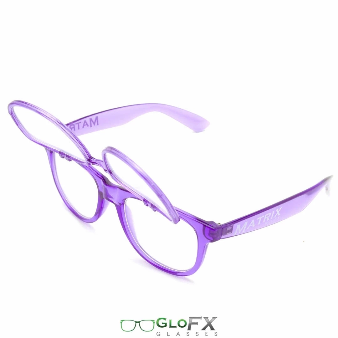 GloFX Matrix Diffraction Glasses - Transparent Purple Rave Glasses & Goggles 10 GloFX Matrix Diffraction Glasses - Transparent Purple Rave Glasses & Goggles