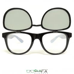 GloFX Matrix Diffraction Glasses - Black - Emerald Tinted