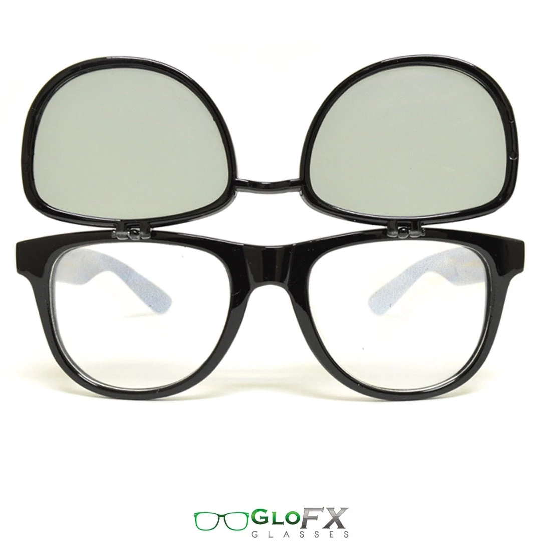 GloFX Matrix Diffraction Glasses - Black - Emerald Tinted 3 GloFX Matrix Diffraction Glasses - Black - Emerald Tinted