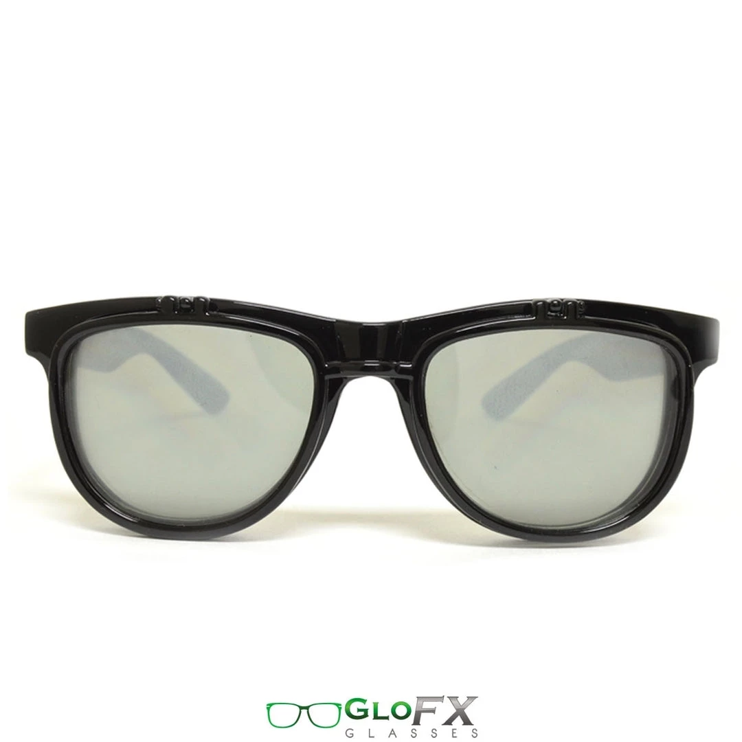 GloFX Matrix Diffraction Glasses - Black - Emerald Tinted 4 GloFX Matrix Diffraction Glasses - Black - Emerald Tinted