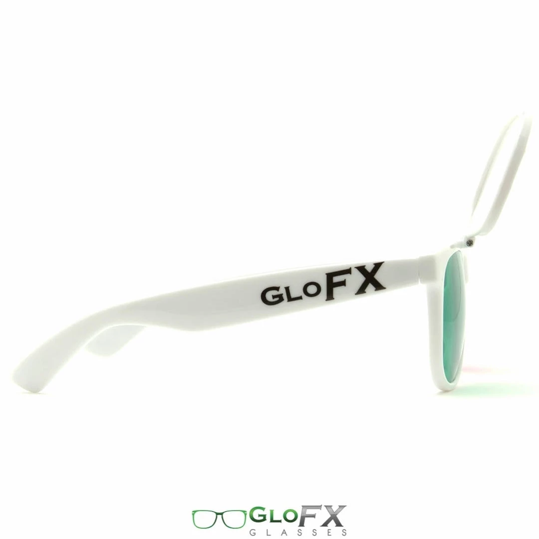 Rave Glasses & Goggles GloFX 3Diffraction Glasses - White 8 Rave Glasses & Goggles GloFX 3Diffraction Glasses - White