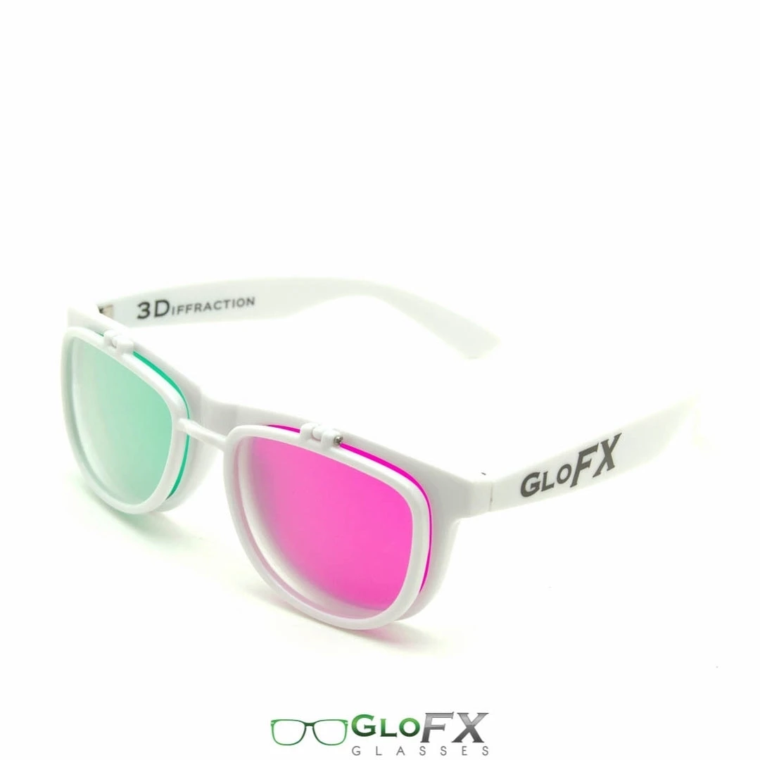 Rave Glasses & Goggles GloFX 3Diffraction Glasses - White 9 Rave Glasses & Goggles GloFX 3Diffraction Glasses - White