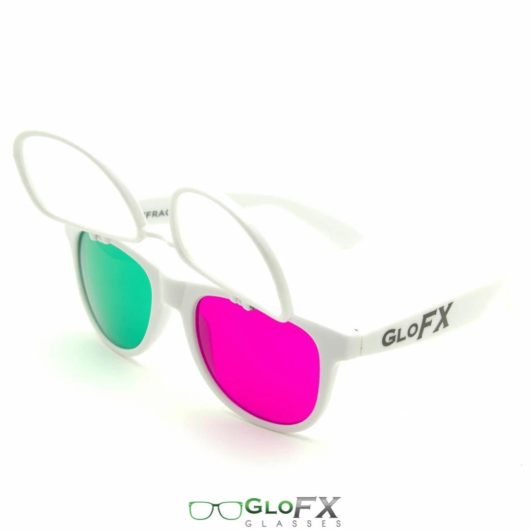 Rave Glasses & Goggles GloFX 3Diffraction Glasses - White 10 Rave Glasses & Goggles GloFX 3Diffraction Glasses - White