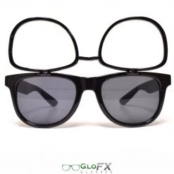 Rave Glasses & Goggles GloFX Diffraction Flip Sunglasses - Black