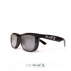 Rave Glasses & Goggles GloFX Diffraction Flip Sunglasses - Black 13 Rave Glasses & Goggles GloFX Diffraction Flip Sunglasses - Black