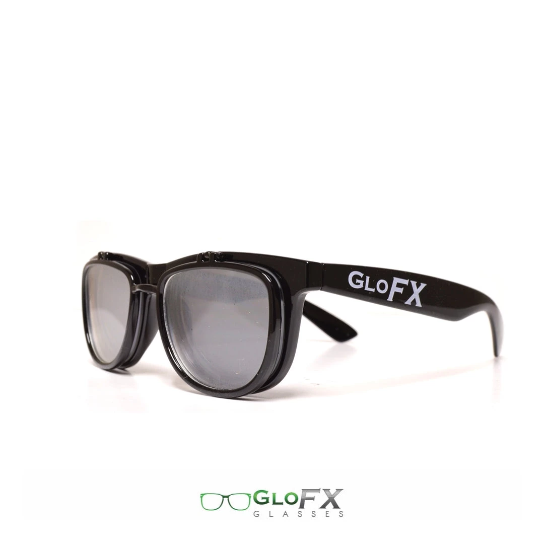 Rave Glasses & Goggles GloFX Diffraction Flip Sunglasses - Black 5 Rave Glasses & Goggles GloFX Diffraction Flip Sunglasses - Black
