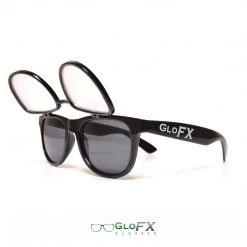 Rave Glasses & Goggles GloFX Diffraction Flip Sunglasses - Black 14 Rave Glasses & Goggles GloFX Diffraction Flip Sunglasses - Black