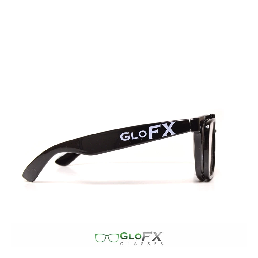 Rave Glasses & Goggles GloFX Diffraction Flip Sunglasses - Black 7 Rave Glasses & Goggles GloFX Diffraction Flip Sunglasses - Black