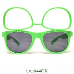 On Sale GloFX Diffraction Flip Sunglasses - Green