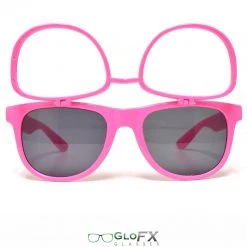 On Sale GloFX Diffraction Flip Sunglasses - Pink