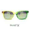 GloFX Transparent Rainbow Diffraction Glasses - Gold Mirror Rave Glasses & Goggles 2 GloFX Transparent Rainbow Diffraction Glasses - Gold Mirror Rave Glasses & Goggles