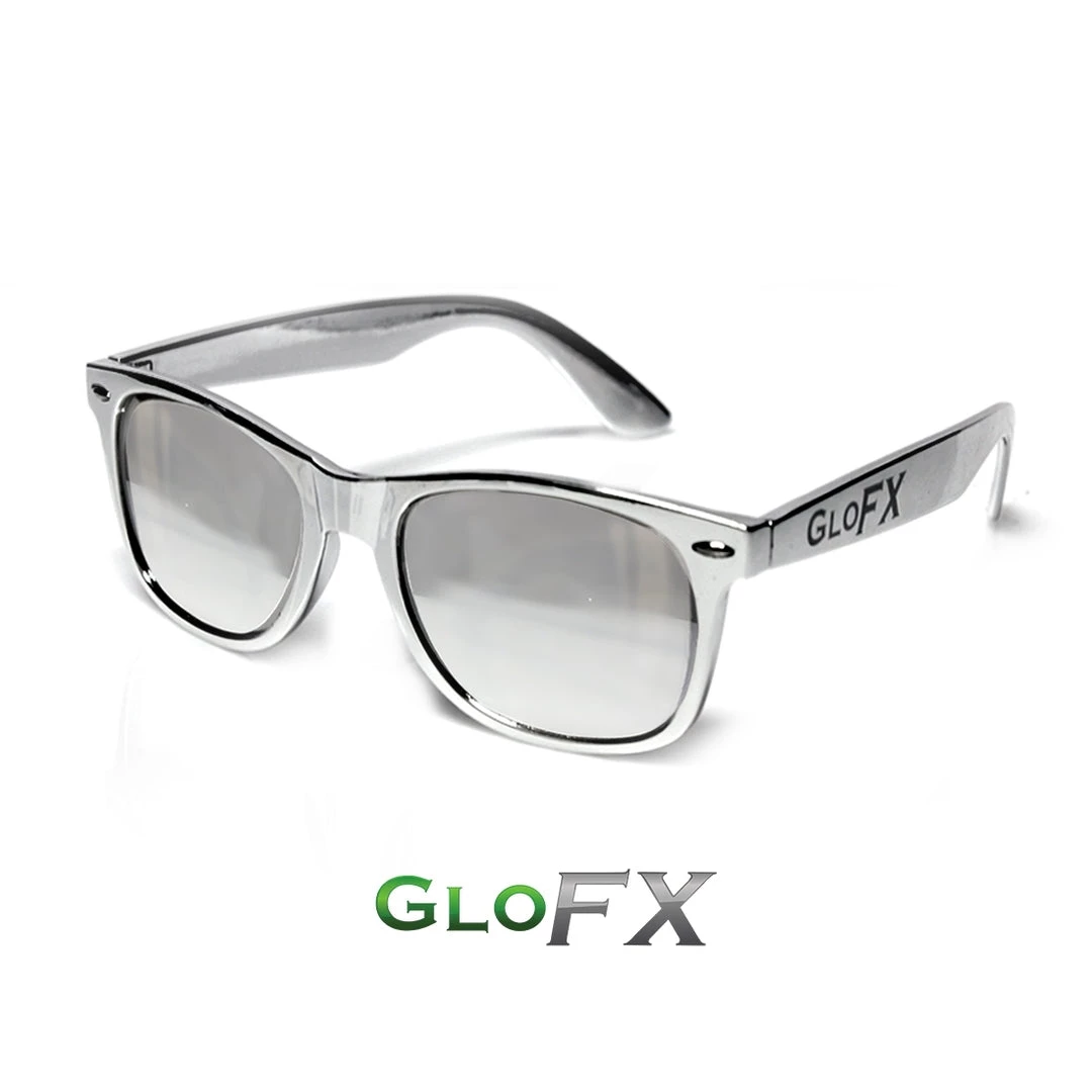 GloFX Chrome Diffraction Glasses - Silver Mirror 4 GloFX Chrome Diffraction Glasses - Silver Mirror