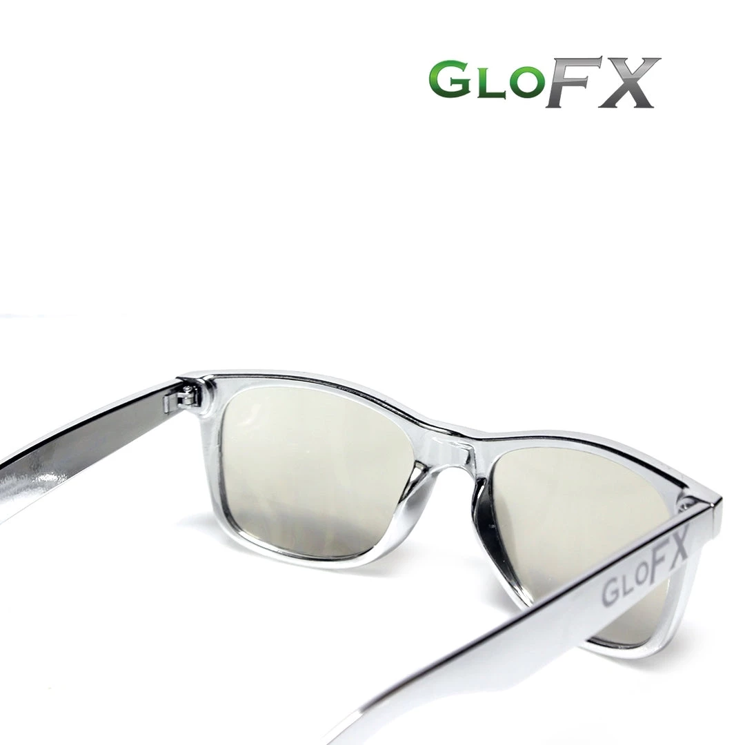 GloFX Chrome Diffraction Glasses - Silver Mirror 7 GloFX Chrome Diffraction Glasses - Silver Mirror
