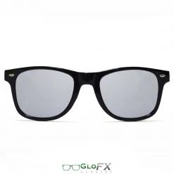 GloFX Diffraction Glasses - Black - Silver Mirror