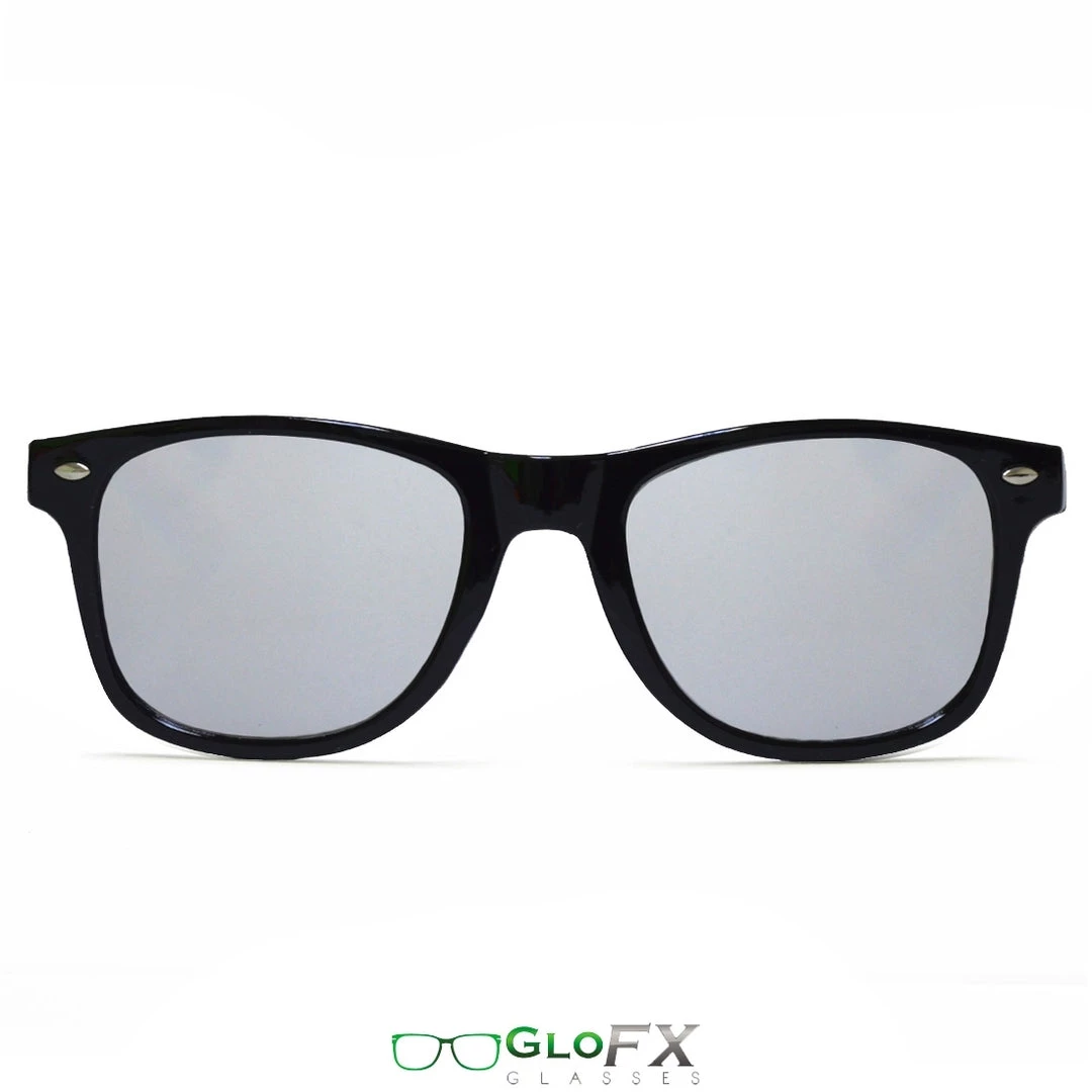 GloFX Diffraction Glasses - Black - Silver Mirror 3 GloFX Diffraction Glasses - Black - Silver Mirror
