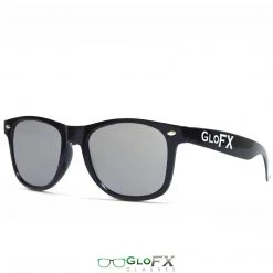 GloFX Diffraction Glasses - Black - Silver Mirror
