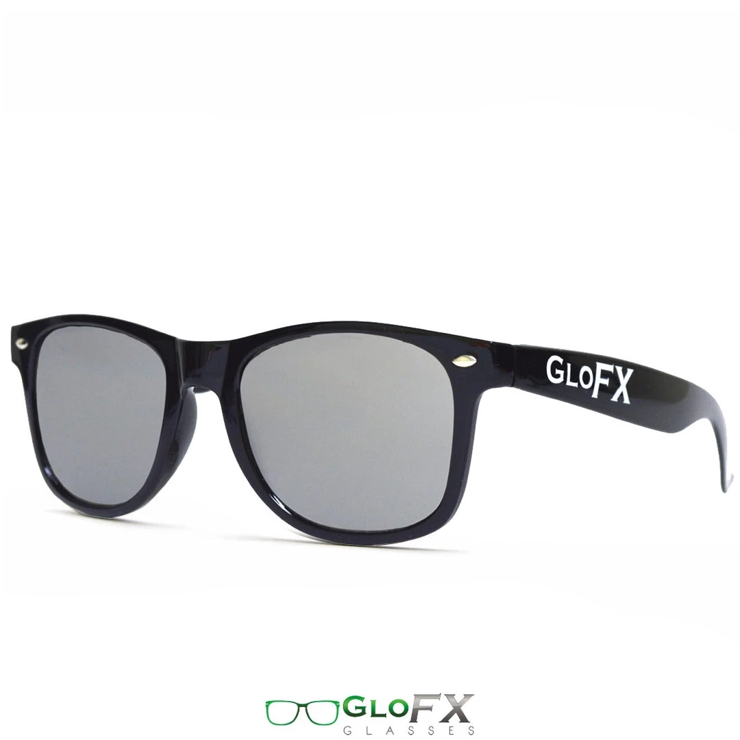 GloFX Diffraction Glasses - Black - Silver Mirror 4 GloFX Diffraction Glasses - Black - Silver Mirror