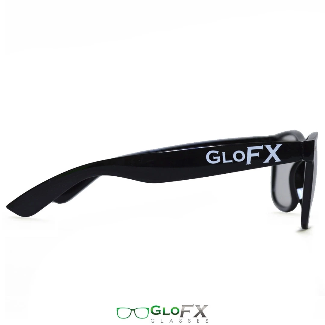 GloFX Diffraction Glasses - Black - Silver Mirror 5 GloFX Diffraction Glasses - Black - Silver Mirror