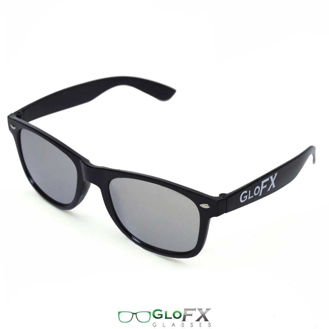 GloFX Diffraction Glasses - Black - Silver Mirror 6 GloFX Diffraction Glasses - Black - Silver Mirror