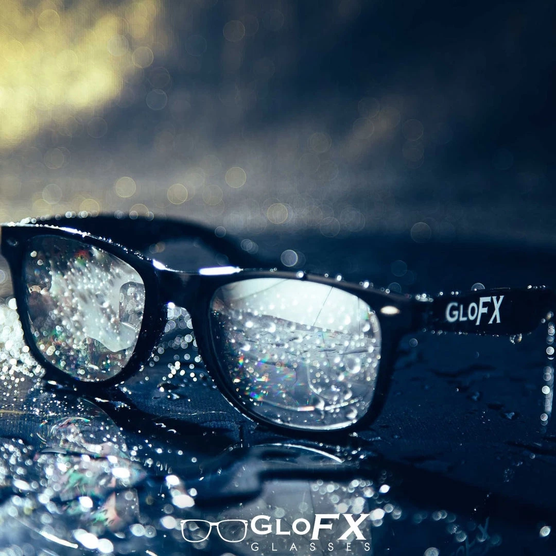 GloFX Diffraction Glasses - Black - Silver Mirror 7 GloFX Diffraction Glasses - Black - Silver Mirror