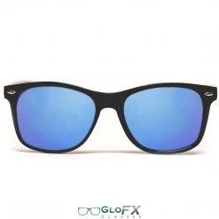 New In GloFX Diffraction Glasses - Black - Blue Mirror