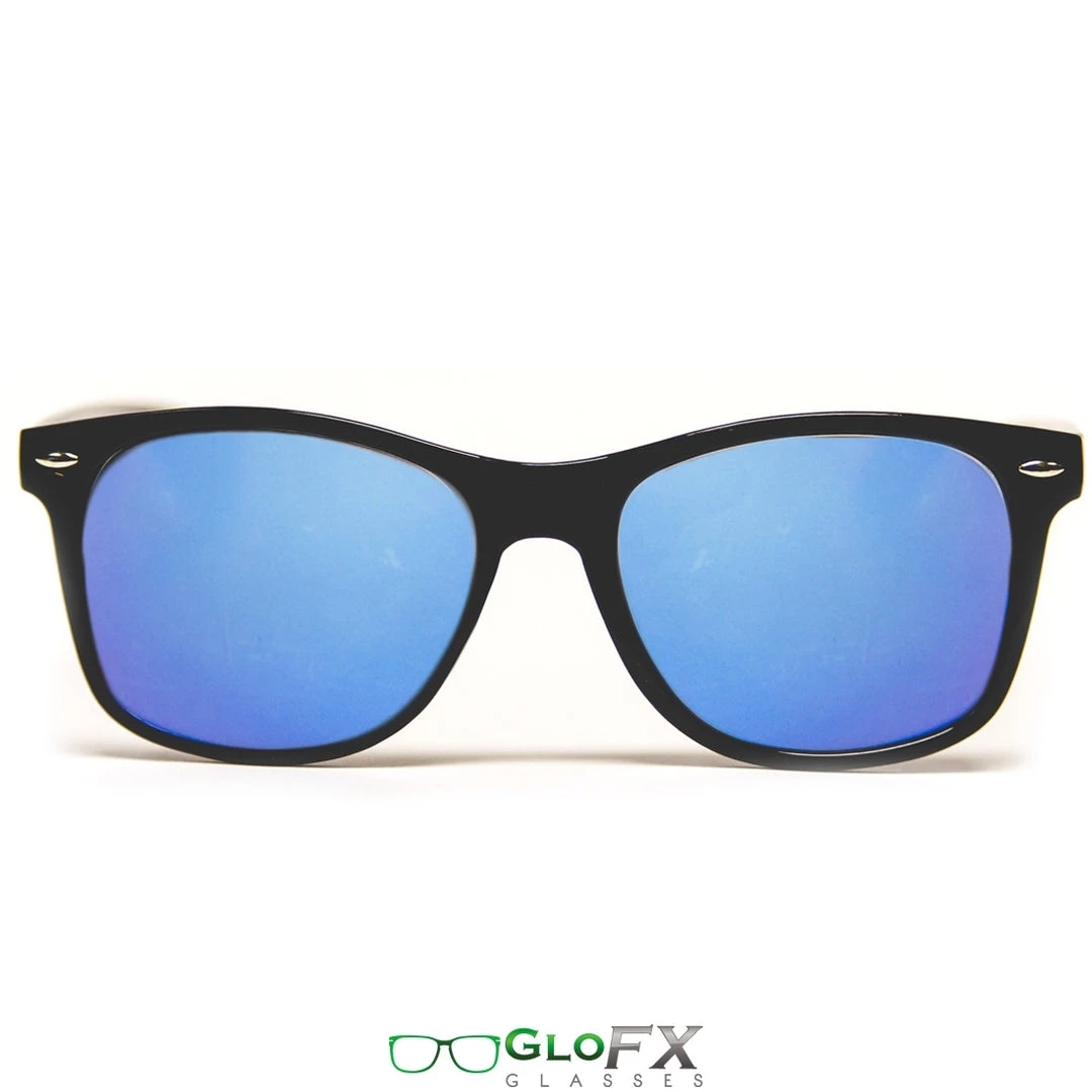 New In GloFX Diffraction Glasses - Black - Blue Mirror 3 New In GloFX Diffraction Glasses - Black - Blue Mirror