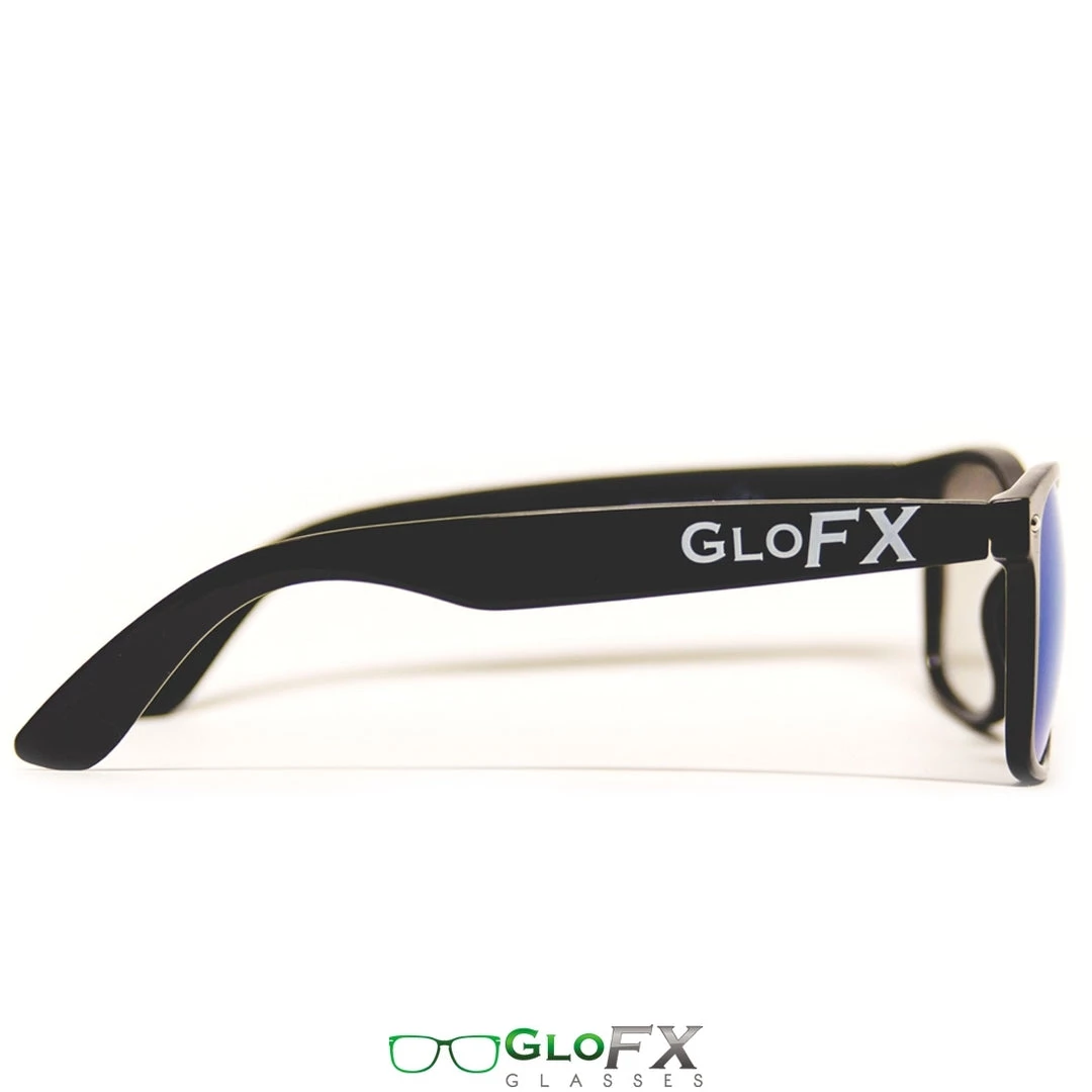 New In GloFX Diffraction Glasses - Black - Blue Mirror 5 New In GloFX Diffraction Glasses - Black - Blue Mirror