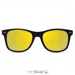 GloFX Diffraction Glasses - Red + Black - Gold Mirror