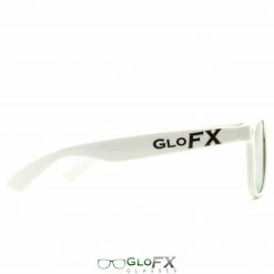GloFX Ultimate Diffraction Glasses - White - Emerald Tinted On Sale 10 GloFX Ultimate Diffraction Glasses - White - Emerald Tinted On Sale