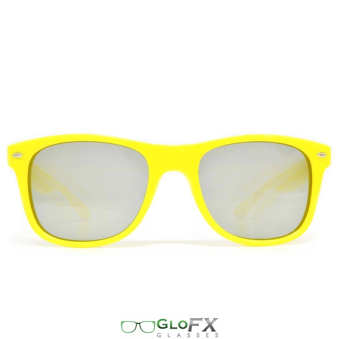 GloFX Ultimate Diffraction Glasses - Yellow - Emerald Tinted 3 GloFX Ultimate Diffraction Glasses - Yellow - Emerald Tinted