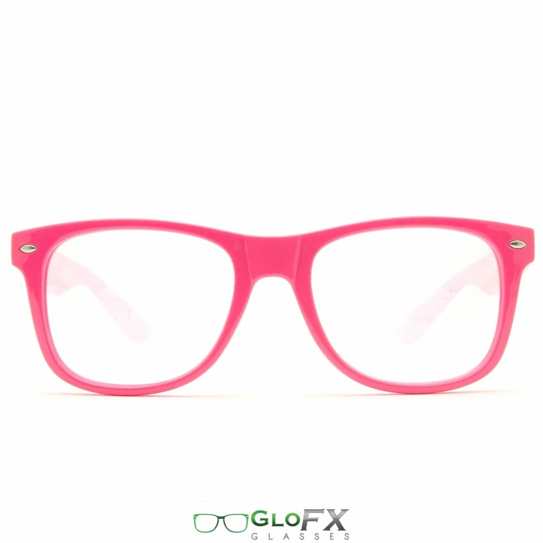 GloFX Ultimate Diffraction Glasses - Pink - Clear Rave Glasses & Goggles 3 GloFX Ultimate Diffraction Glasses - Pink - Clear Rave Glasses & Goggles
