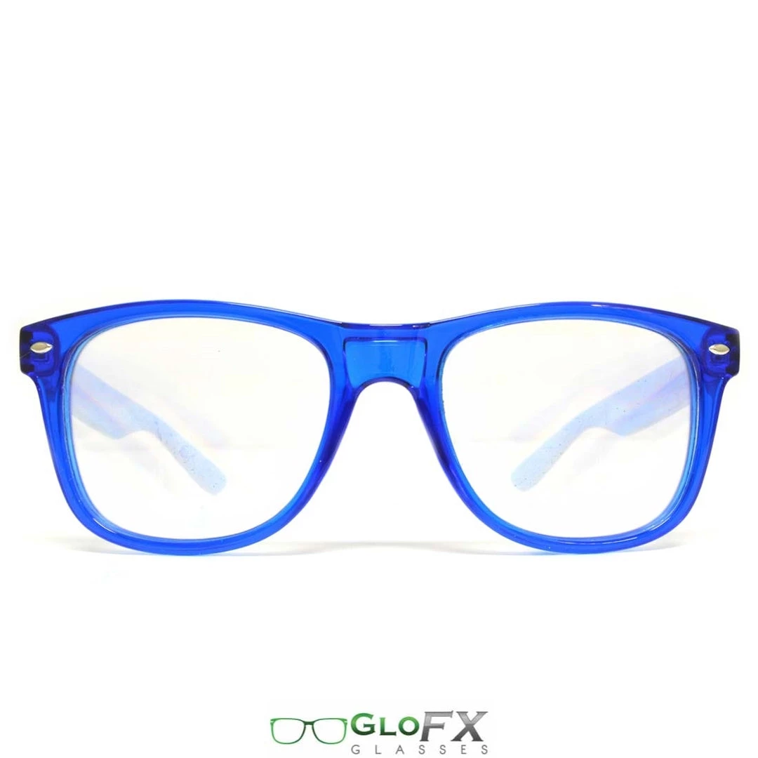 Rave Glasses & Goggles GloFX Ultimate Diffraction Glasses - Transparent Blue - Clear 3 Rave Glasses & Goggles GloFX Ultimate Diffraction Glasses - Transparent Blue - Clear