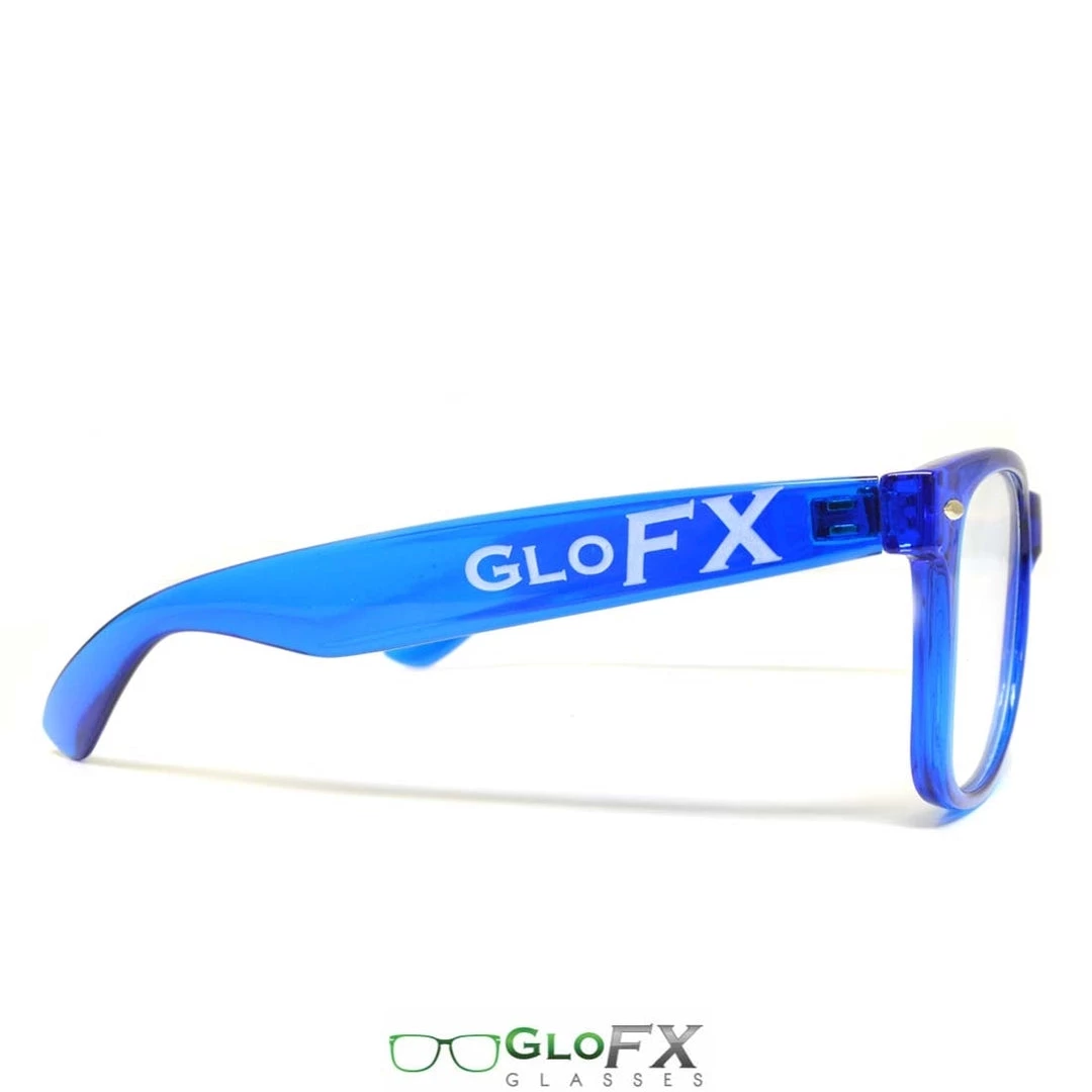 Rave Glasses & Goggles GloFX Ultimate Diffraction Glasses - Transparent Blue - Clear 5 Rave Glasses & Goggles GloFX Ultimate Diffraction Glasses - Transparent Blue - Clear